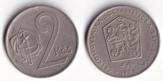 Československo - 2 Kčs - 1974