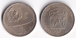 Československo - 2 Kčs - 1983