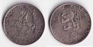 Československo - 10 korun, 1968, Národní divadlo 10 Kčs 1968