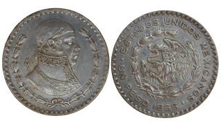 United Mexican States - 1 Peso, 1966, 16g, 34,5mm